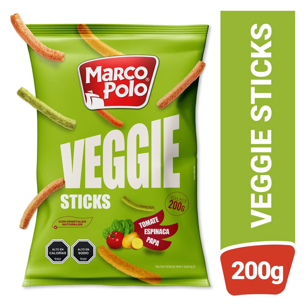 Marco Polo · Palitos de verdura - Tomate-Espinaca-Papa (200 g)