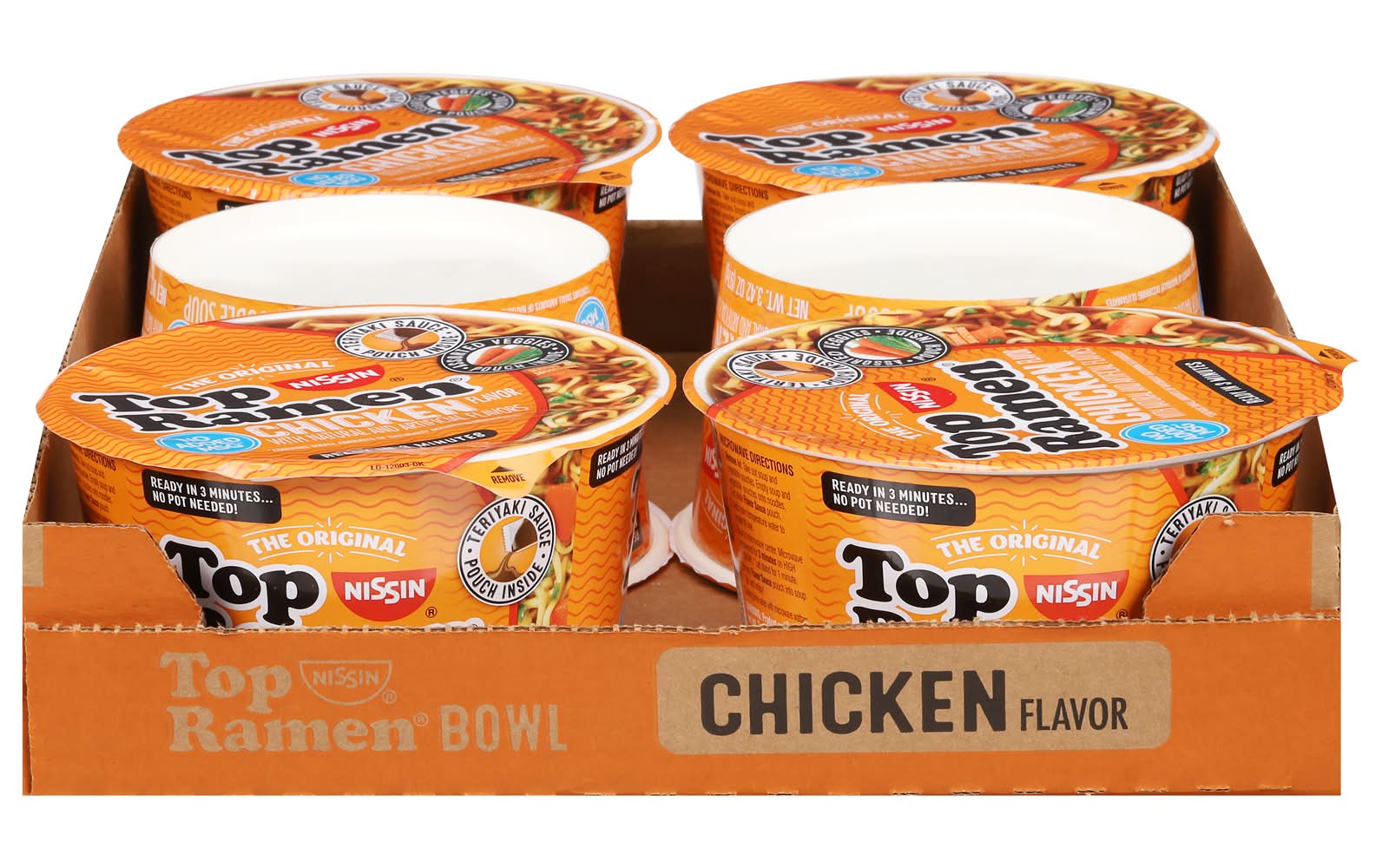 Nissin Top Ramen Chicken Flavor Ramen Noodle Soup (3.42 oz)