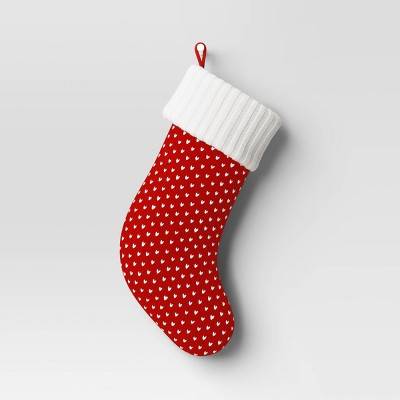 Wondershop Knit Christmas Stocking, 20 In, Red-White