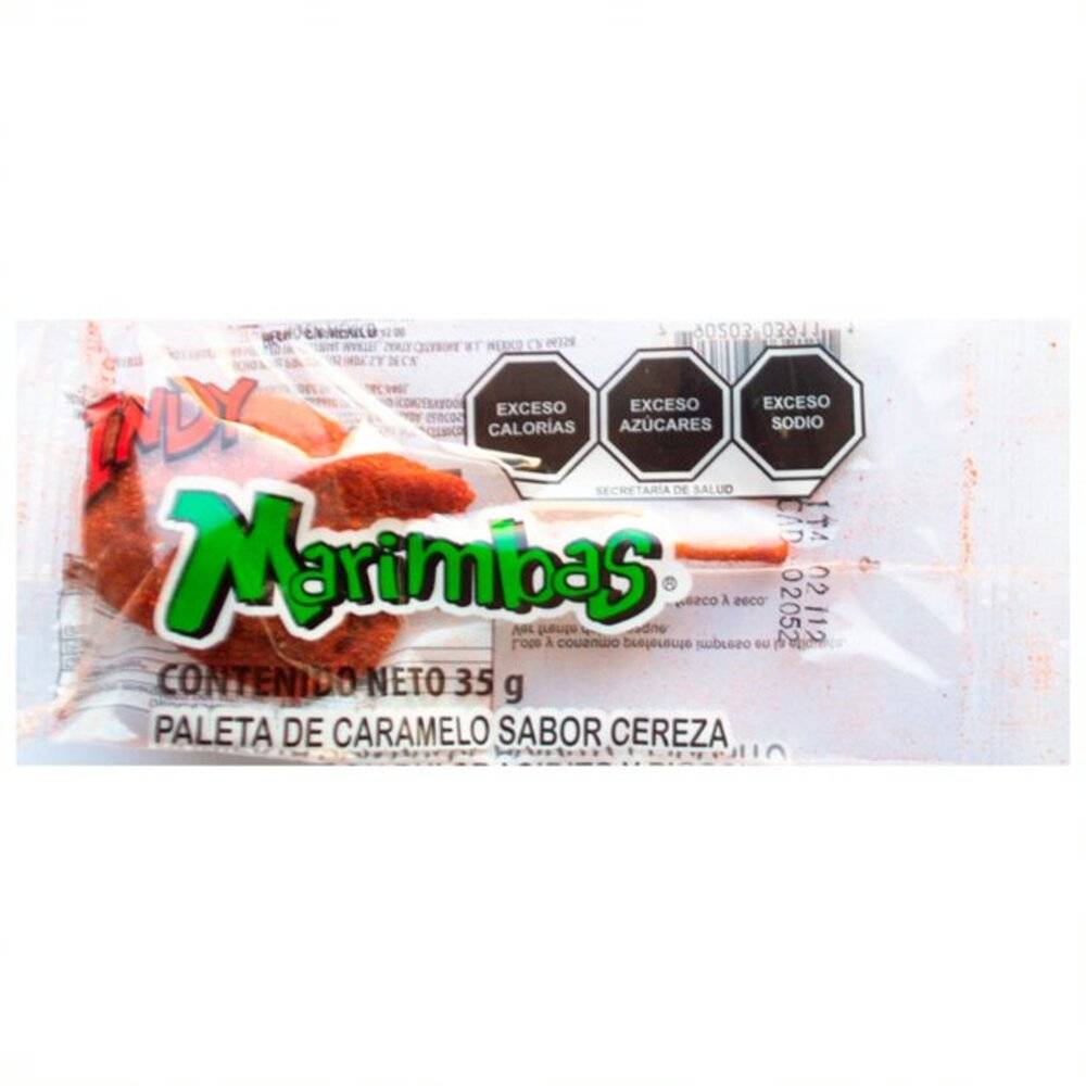 Indy paleta de caramelo marimbas (sobre 35 g)