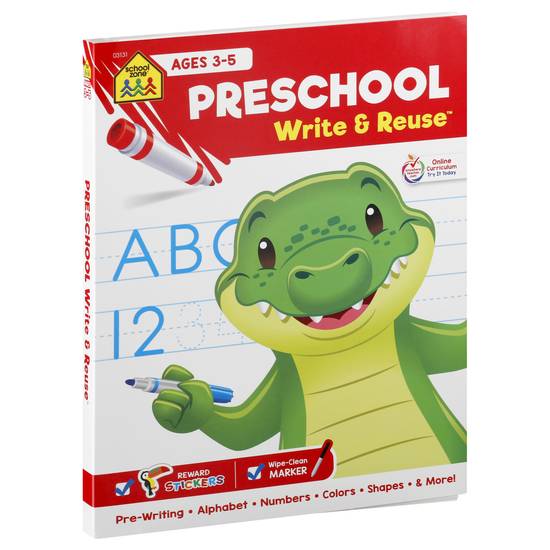 School Zone Write & Reuse Preschool Workbook