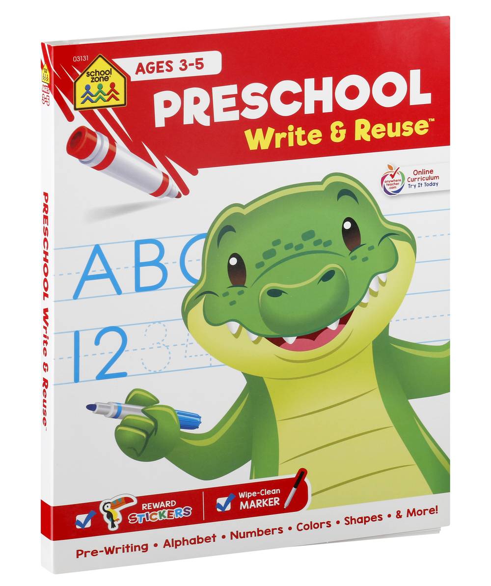 School Zone Write & Reuse Preschool Workbook