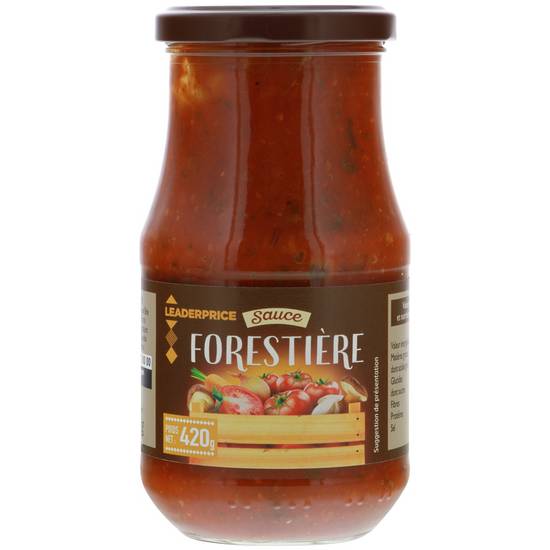 Sauce forestière Leader Price 420g