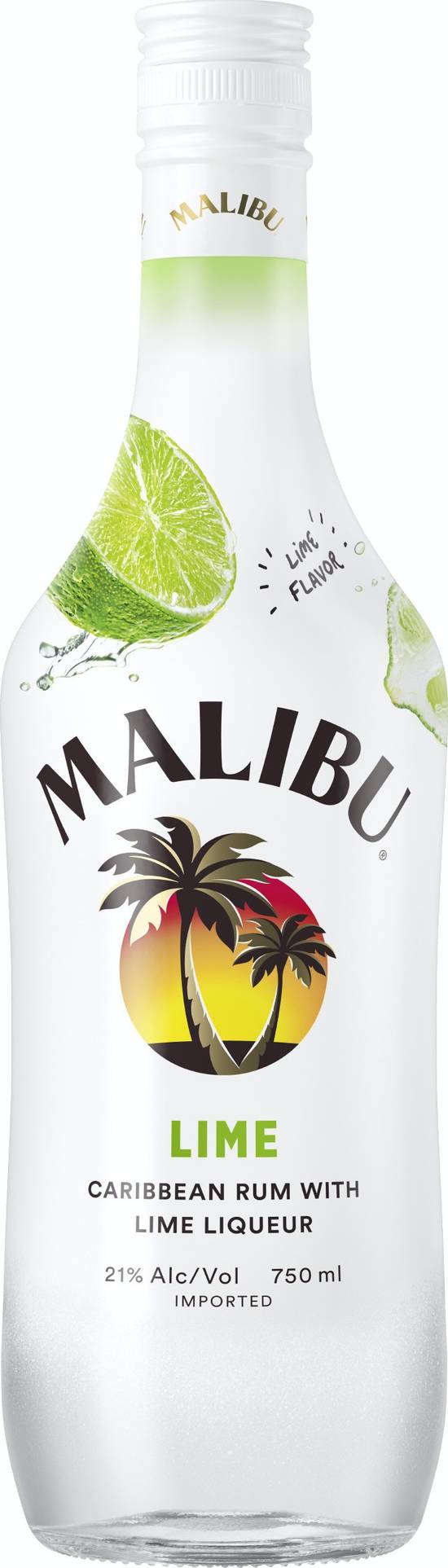 Malibu Lime Caribbean Rum Bottle (750 ml)