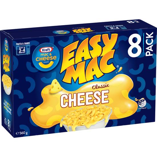 Kraft Easy Mac and Cheese Classic Cheese Pasta Macaroni Noodles 560g