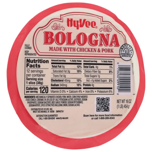 Hy-Vee Fully Cooked Bologna (16 oz)