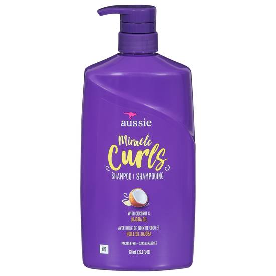 Aussie Miracle Curls With Coconut & Jojoba Oil, Paraben Free Shampoo