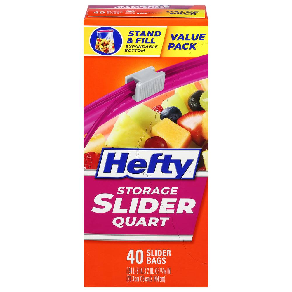 Hefty Storage Slider Quart Bags