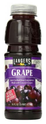 Langers Grape Juice 16oz Bottle