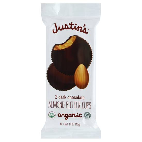 Justin's Organic Chocolate Cups (dark chocolste-almond butter)
