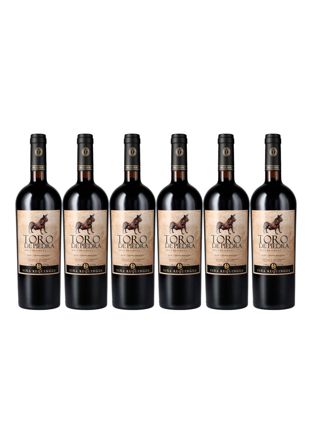 Toro de piedra vino ensamblaje gran reserva (6 pack)