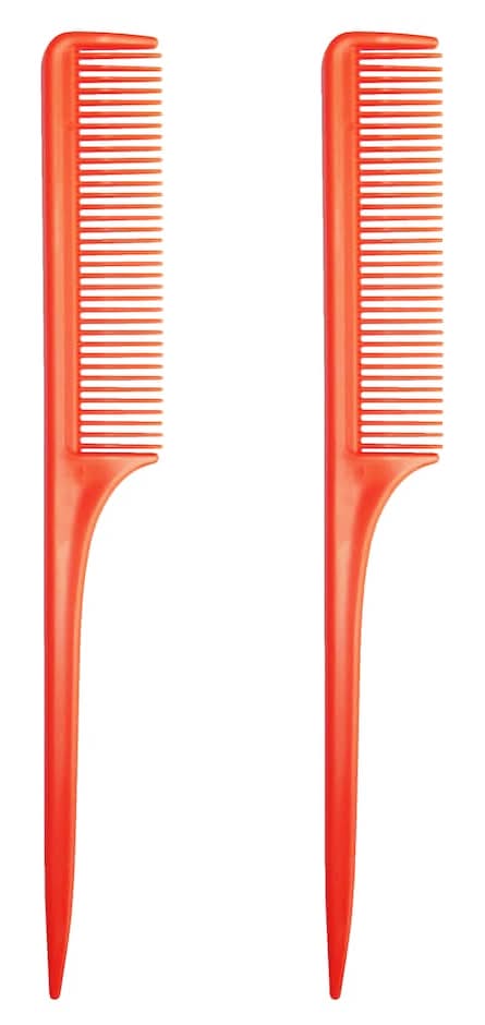Urban Essence Plastic Tail Combs, Orange (2 ct)