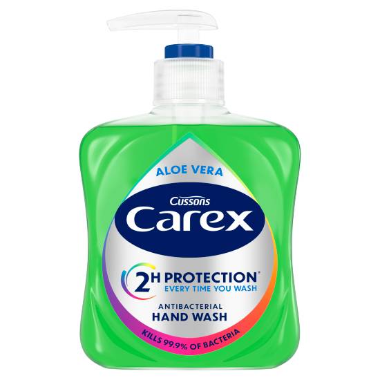 Cussons Carex Aloe Vera Antibacterial Hand Wash Gentle & Effective Liquid Hand Soap (250ml)