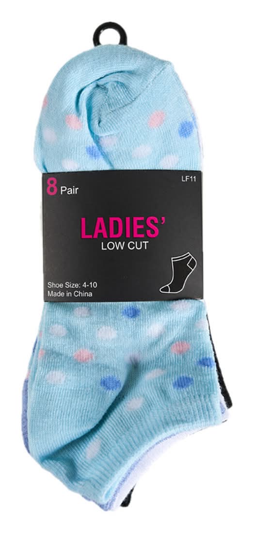 Low Cut Socks, Women, 4-10, Assorted (10 ct)