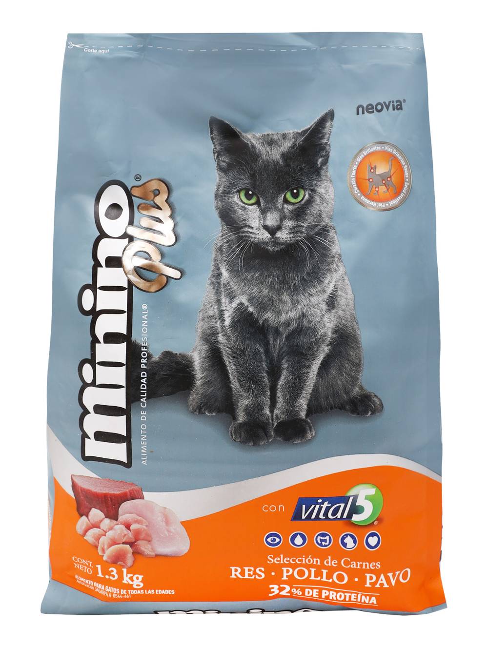 Minino Plus · Alimento seco para gatos selección de carnes, Adulto (1,3 kg)