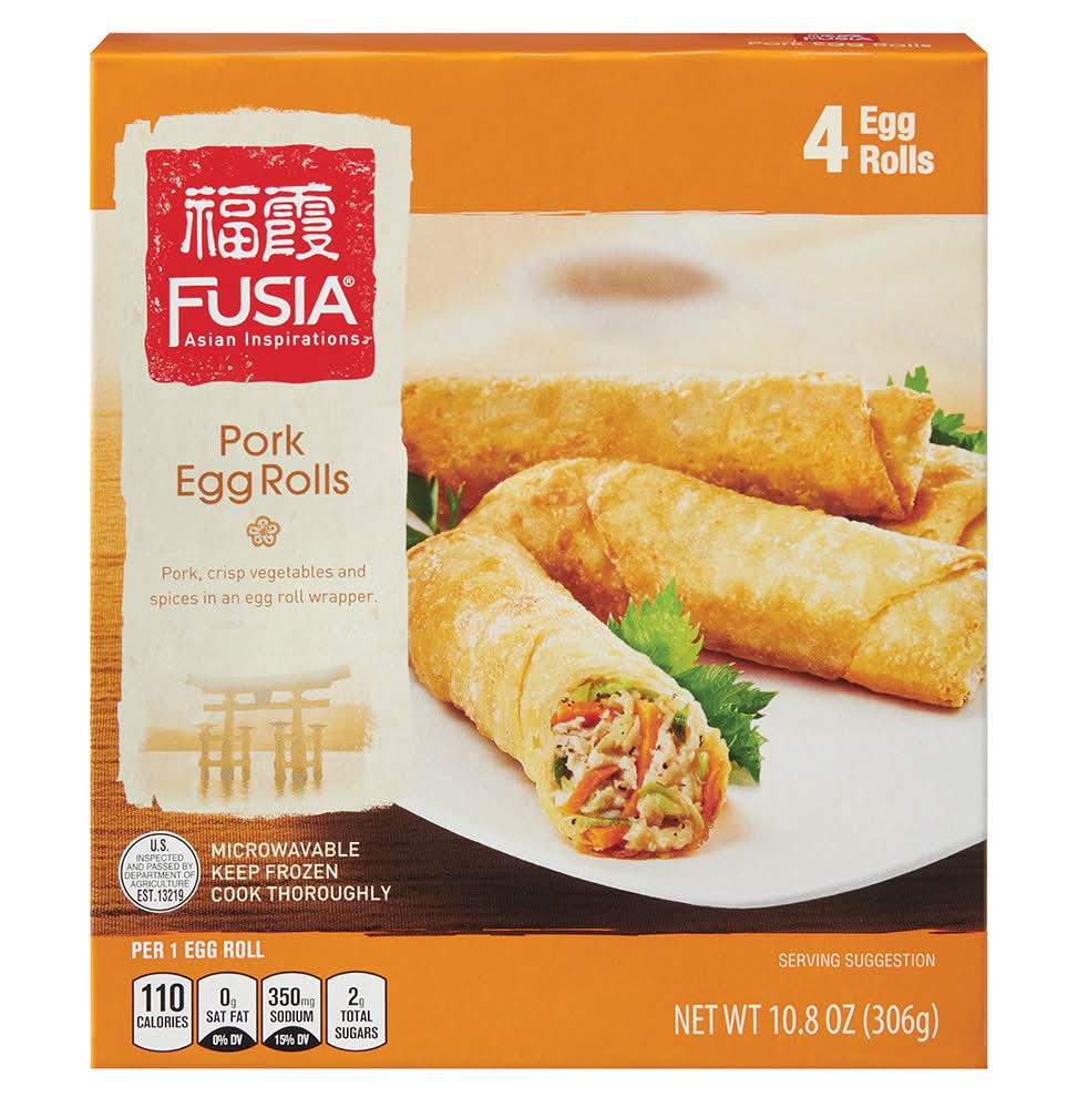 Fusia Asian Inspirations Pork Egg Rolls (10.8 oz, 4 ct)