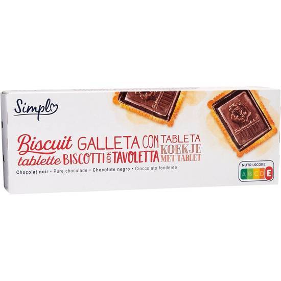 Simpl - Biscuits tablette (chocolat noir)