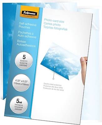 Fellowes Self Sealing Laminating Pouches (4.25 in x 6.25 in)