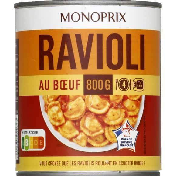 Monoprix Ravioli Au Boeuf La Boîte De 800 G