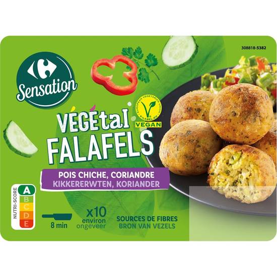 Carrefour Veggie - Falafels au pois chiche fève et coriandre (10 pièces)