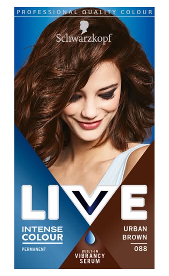 Schwarzkopf Urban Brown 088, Live Intense Permanent Hair Dye