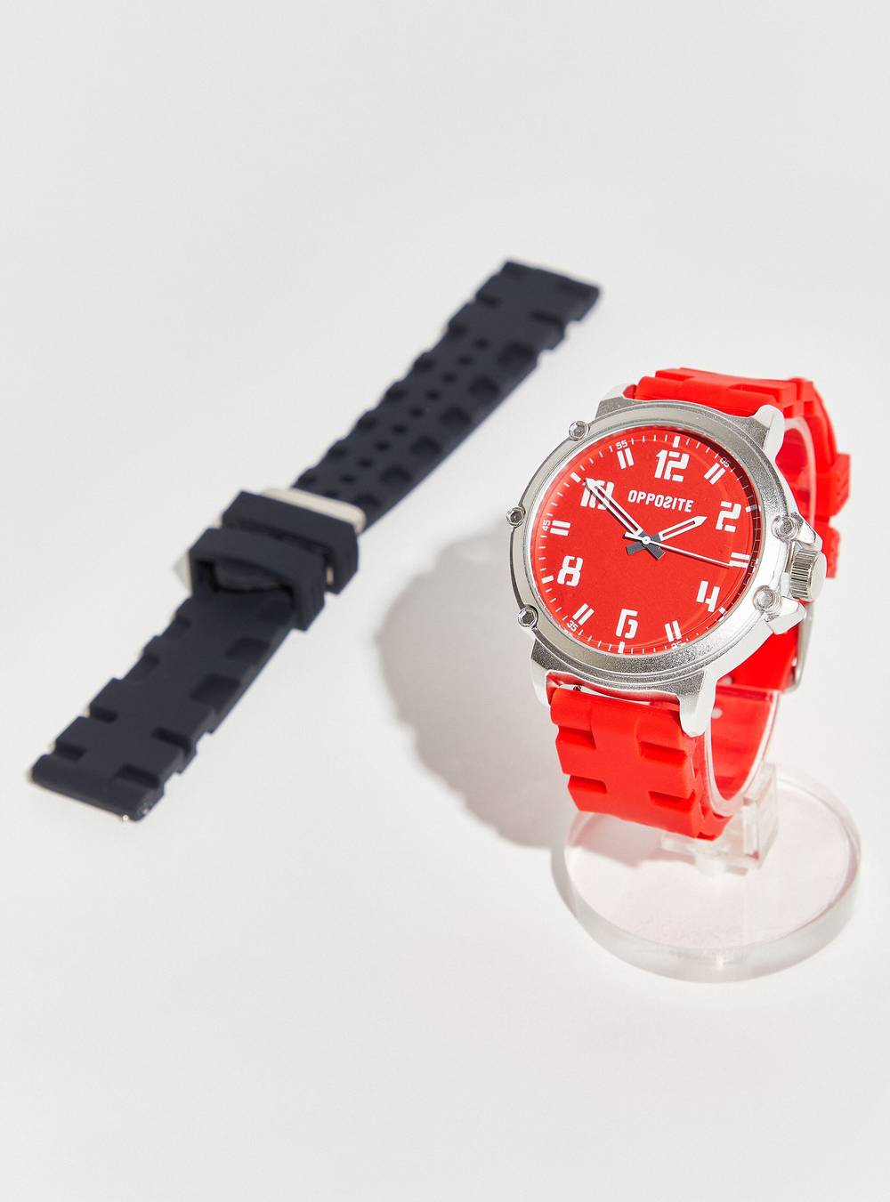 Opposite reloj análogo rojo hombre con correa ('tu/rojo)