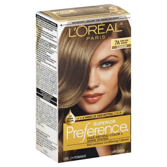 L'oréal 7a Dark Ash Blonde Cool Hair Dye (1 ct)