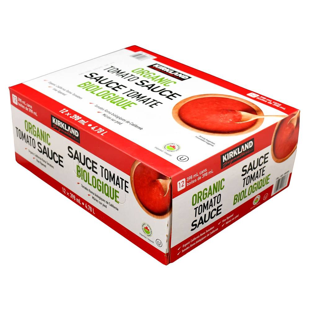 Kirkland Signature Sauce Tomate Biologique (12 x 398 ml)  - Organic Tomato Sauce Sauce (12 x 398 ml)