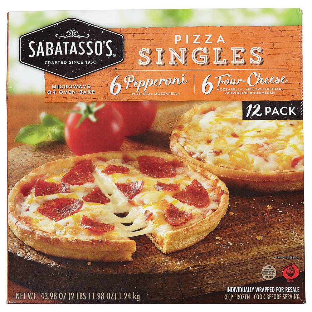 Sabatasso's Pizza Singles, Variety Pack, 12-count