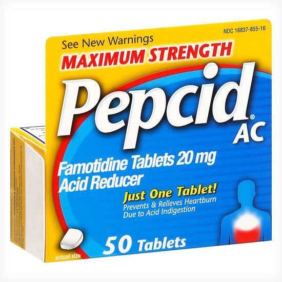 Pepcid Ac Maximum Strength Famotidine Acid Reducer 20 mg