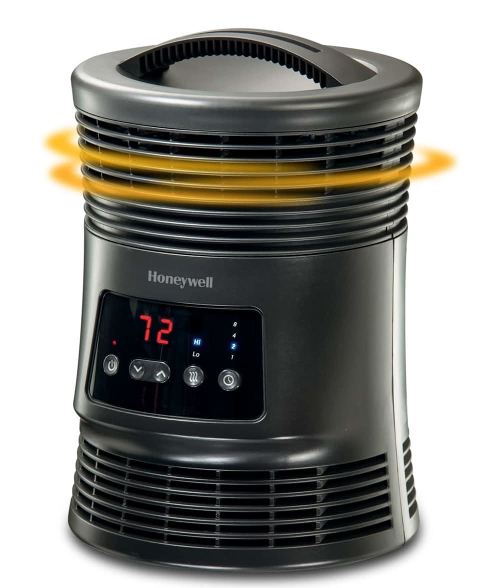 Honeywell - 360 Surround Digital Fan-Forced Heater - Black