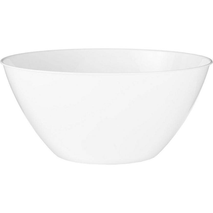 Party City Large Plastic Bowl, White