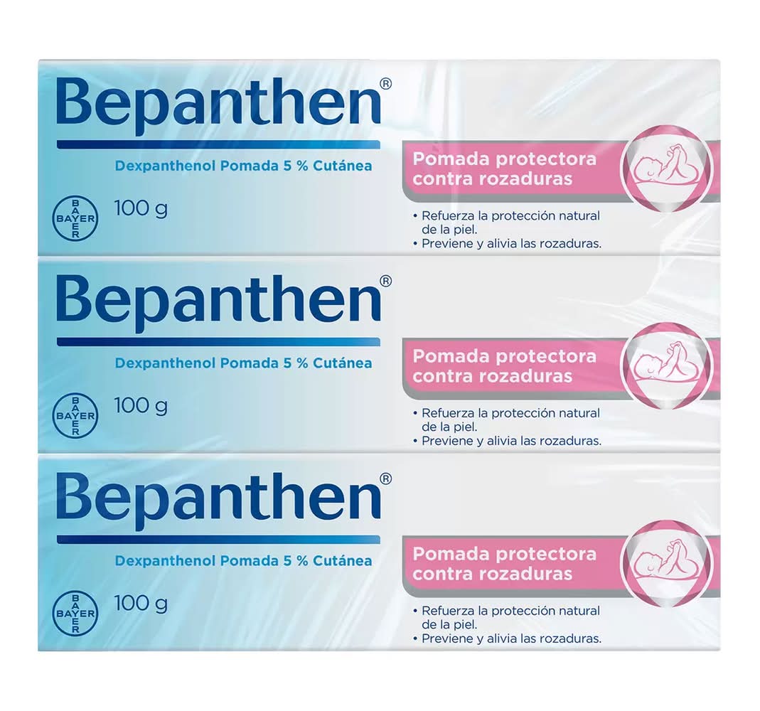 Bepanthen · Dexpanthenol 5% pomada protectora contra rozaduras (3 x 100 g)