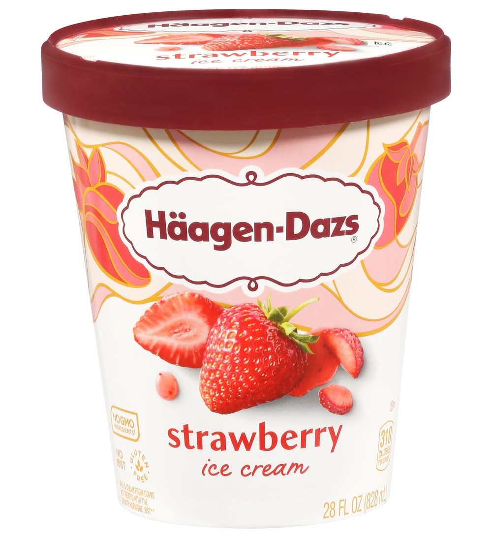 Häagen-Dazs Ice Cream, Strawberry (28 fl oz)