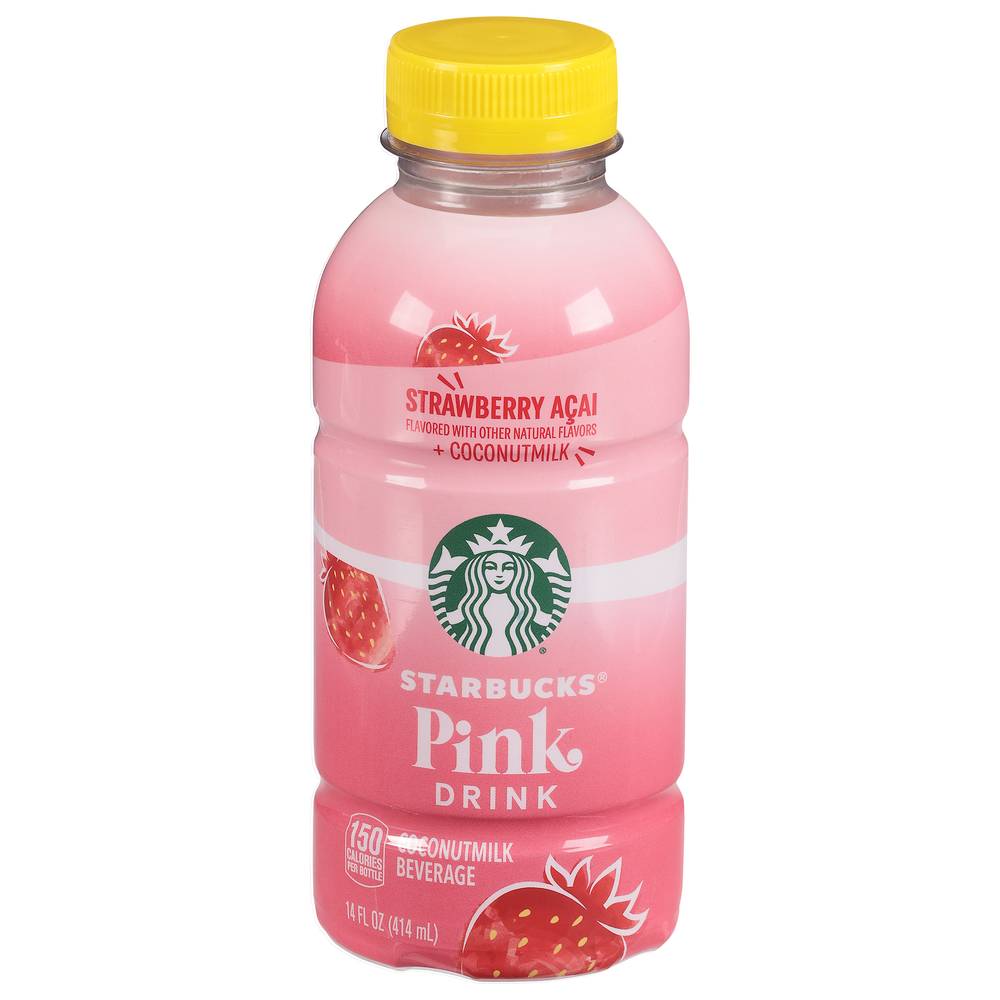 Starbucks Coconutmilk Beverage Pink Drink, Strawberry Acai (14 fl oz)