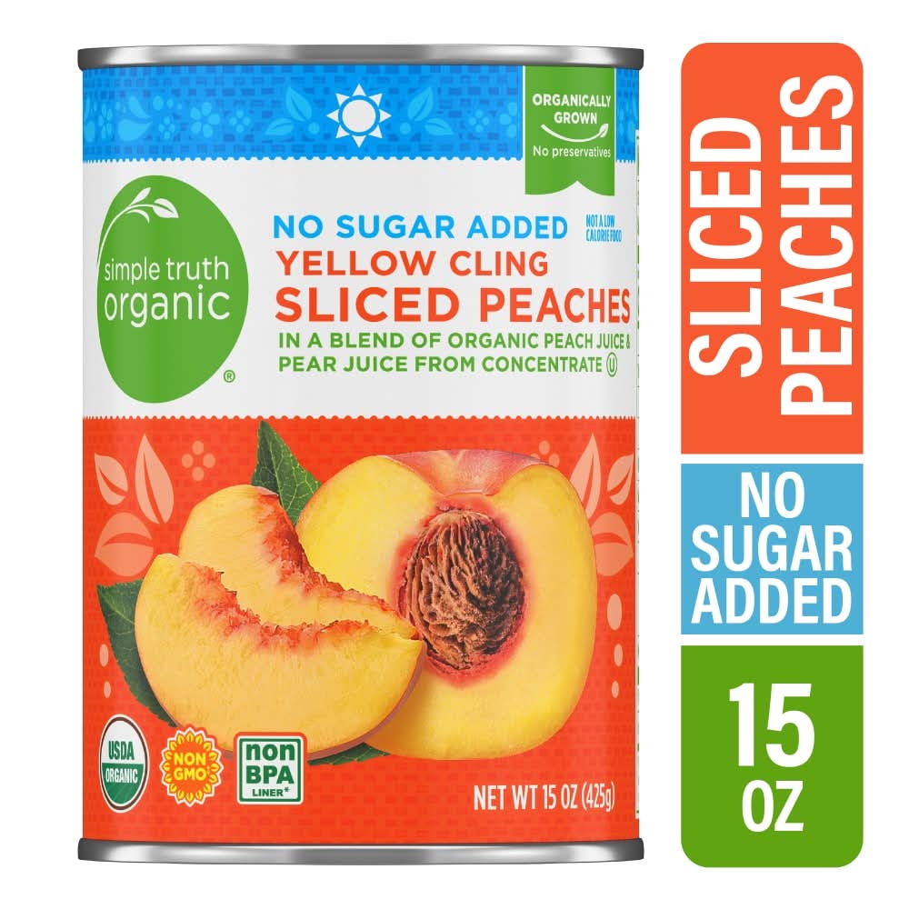 Simple Truth Organic® Canned Yellow Cling Sliced Peaches