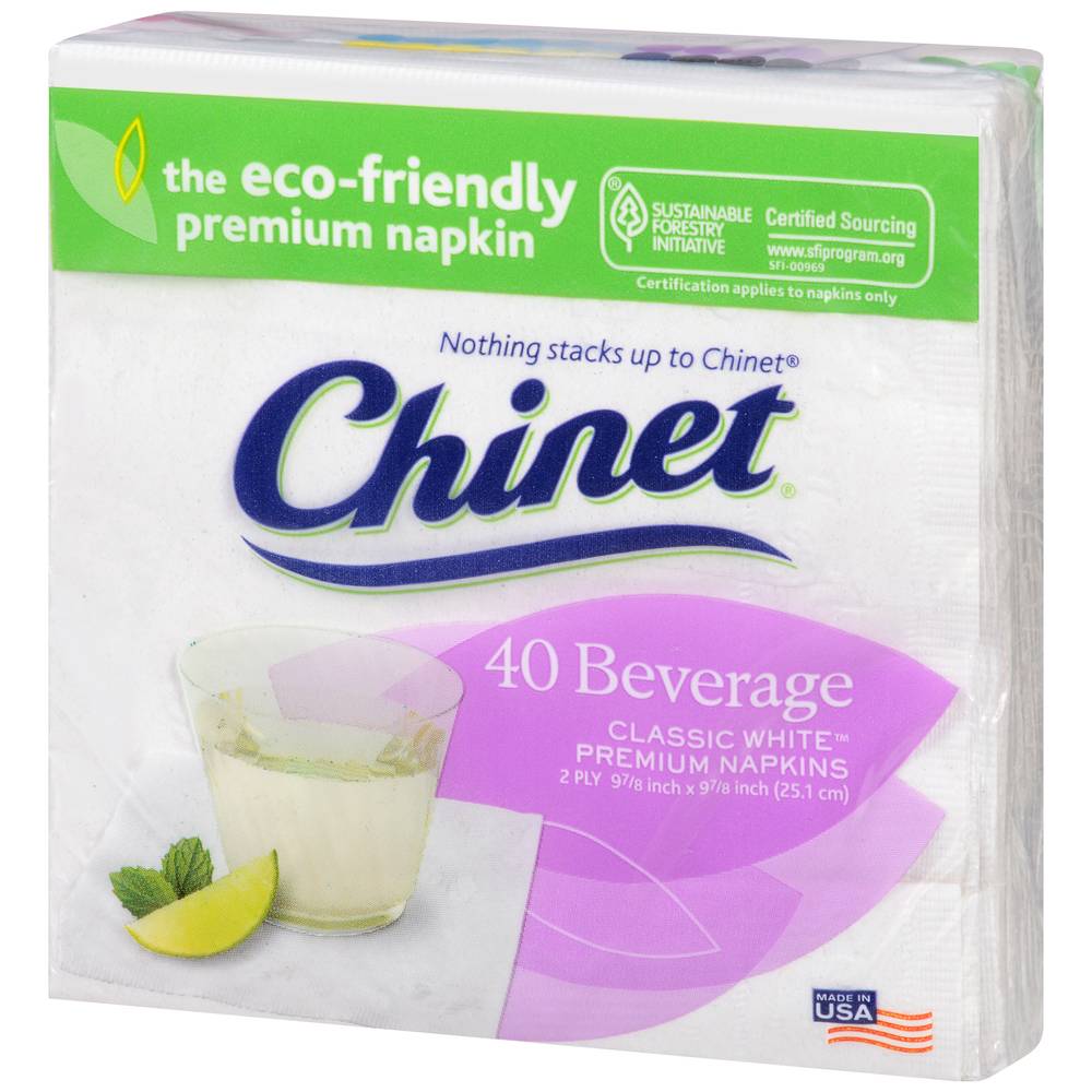 Chinet Classic Beverage Napkin (40 ct)