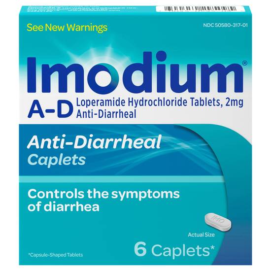 Imodium A-D Diarrhea Relief 2 mg Caplets( 6 ct )