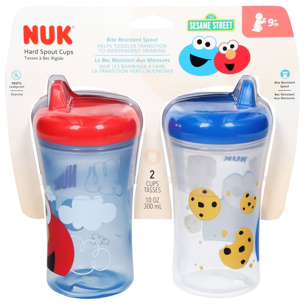 NUK Sesame Street 10 Ounces 9+ Months Hard Spout Cups (2 ct)