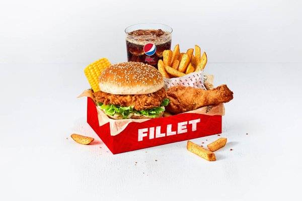 Fillet Box Meal with 1 pc Chicken