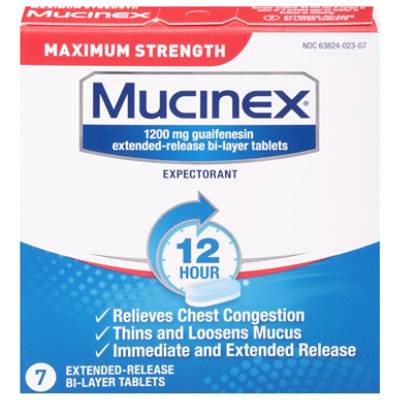 Mucinex Maximum Strength Expectorant Tablets (7 ct)