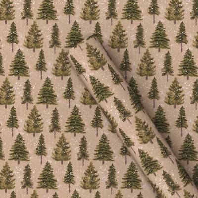 Wondershop Brushed Trees Christmas Gift Wrap, 90 sq ft , Beige