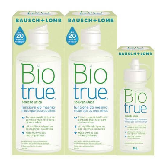 Líquido Limpeza Lentes Contacto Biotrue emb. 2x300ml+60ml