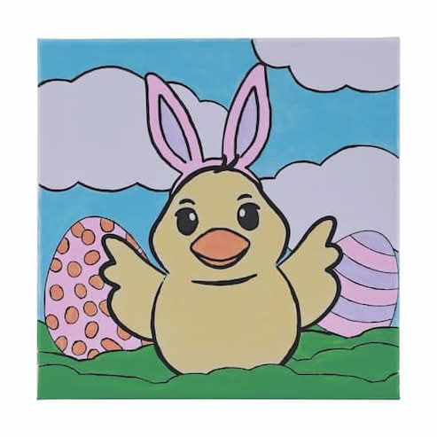 Bunny Ear Chick Canvas Painting Kit By Creatology