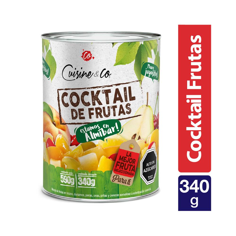 Cuisine & co cocktail de frutas en almíbar (340 g)