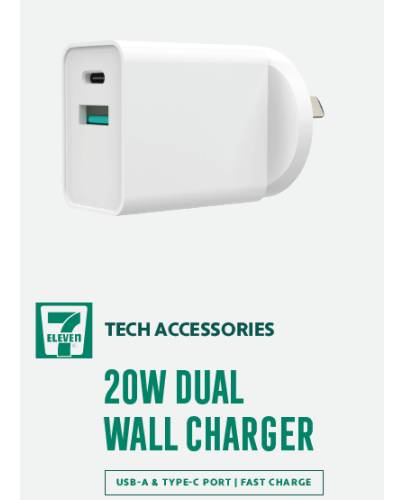 7-Eleven 20W Dual Wall Charger Delivery Near Me | Order Online