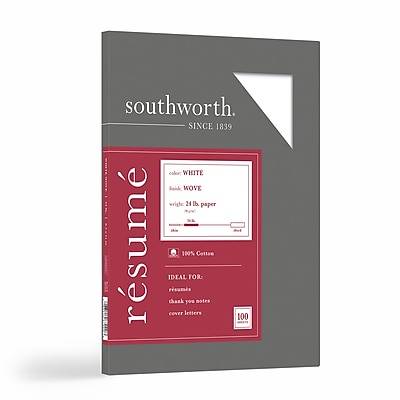 Southworth Resume Paper- Wove Finish ( 8.5" x 11"/white)