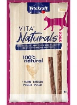 Snacks de pollo en stick para gato adulto Vitakraft Vita Naturals 20 g.