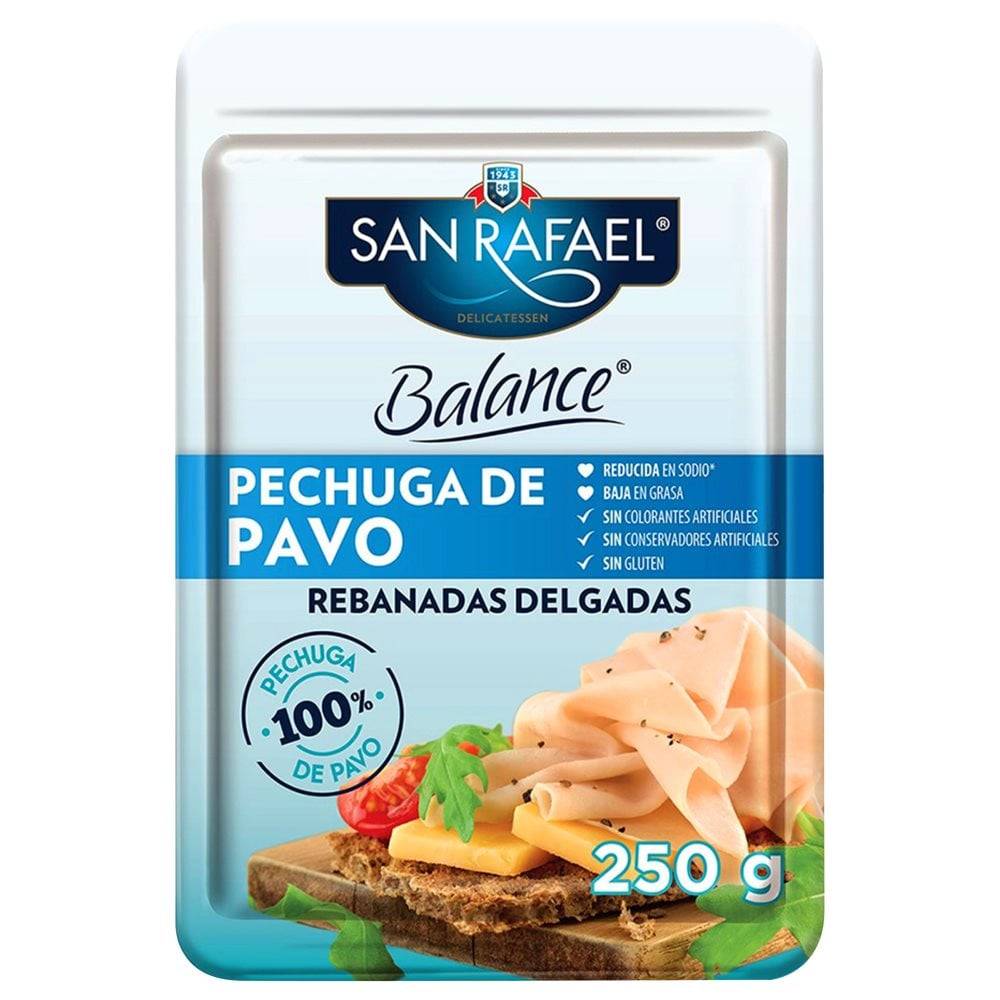 San rafael pechuga de pavo balance rebanadas delgadas (250 g)