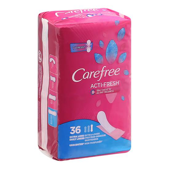Carefree Acti-Fresh Extra Long Unscented Liners